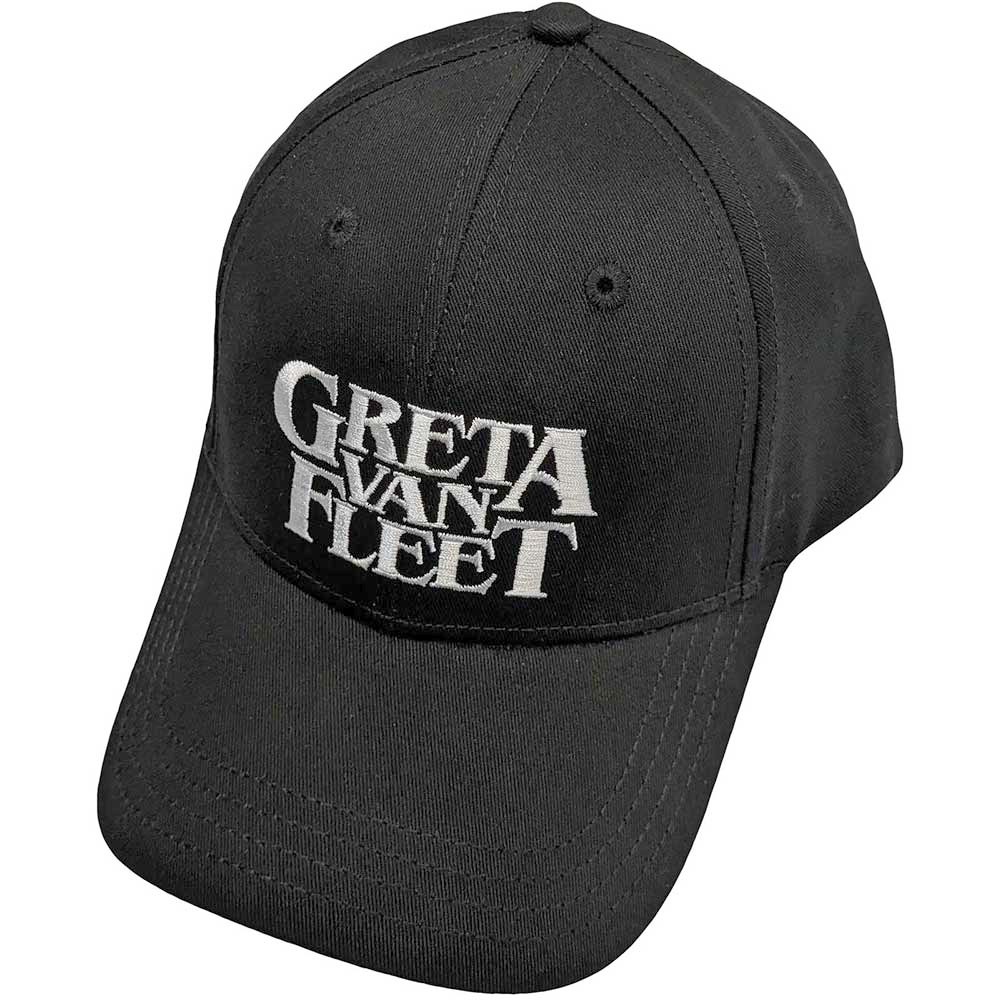 Greta Van Fleet - White Logo Snapback Pet - Zwart
